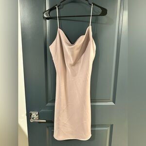 Chic Strapless Silk Lavender Dress